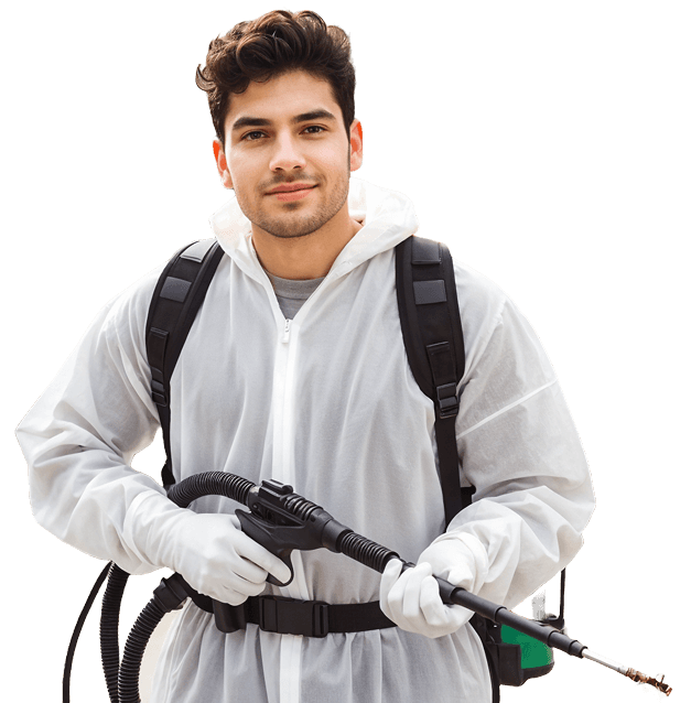 HydPestCare professional in full protective gear